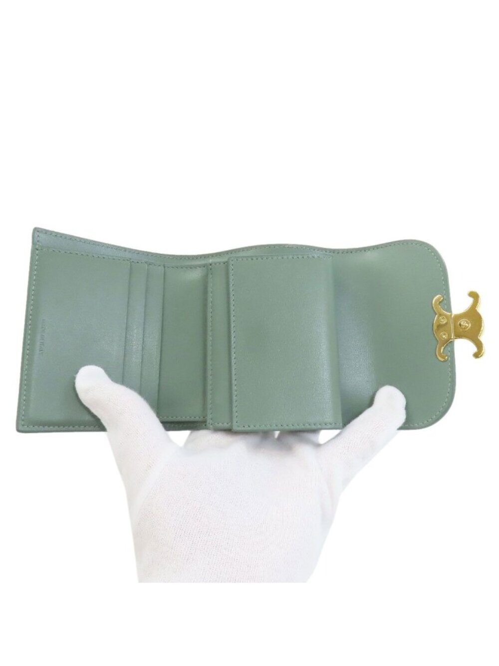 Celine Triomphe Flap Trifold Bifold Wallet Leather - Picture 5 of 15